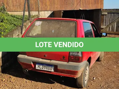 LOTE 000 - 1 (Um) veículo FIAT UNO MILLE Economy, ano/mod 2013/2013, RENAVAM N.º 5938059950, de placas MLQ9H88.